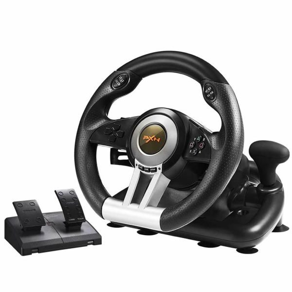 USB Racing Gaming Steering Wheel And Gear, Pedal Set – PXN-V3 pro ...