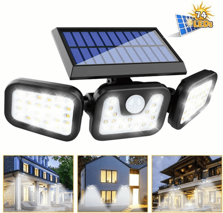 Split Solar Wall Lamp 74 LED Multi Junction