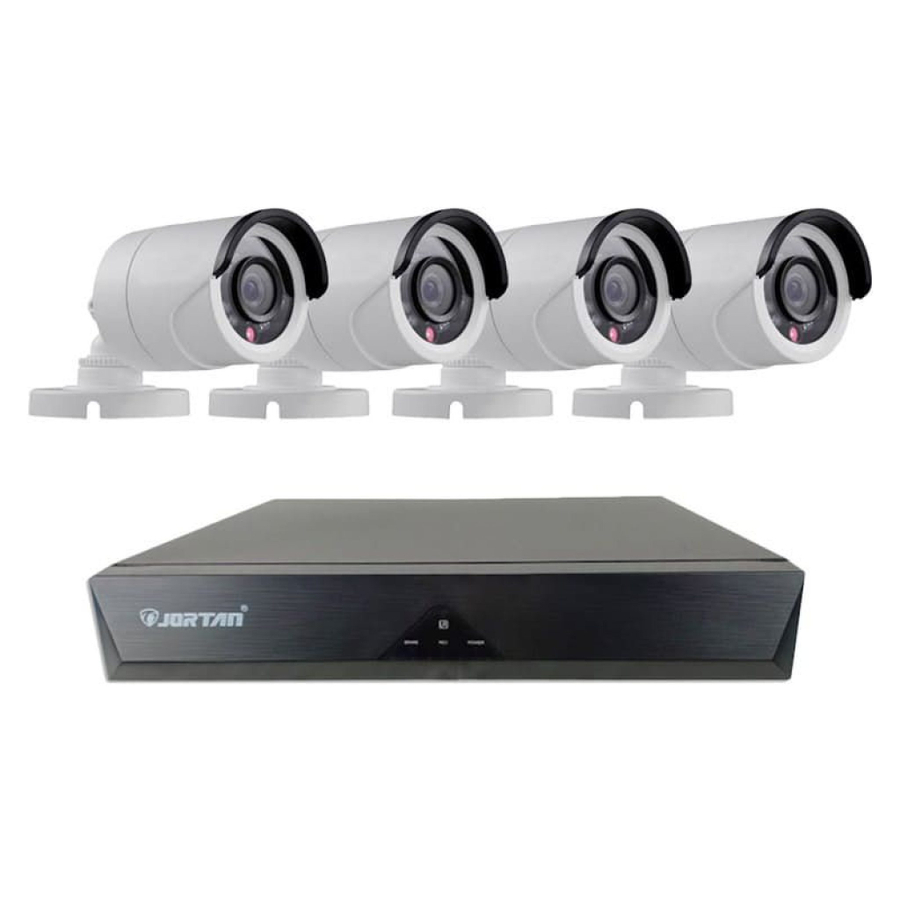Jortan 4 Channel AHD 1080P CCTV Camera Surveillance Kit Multi Junction