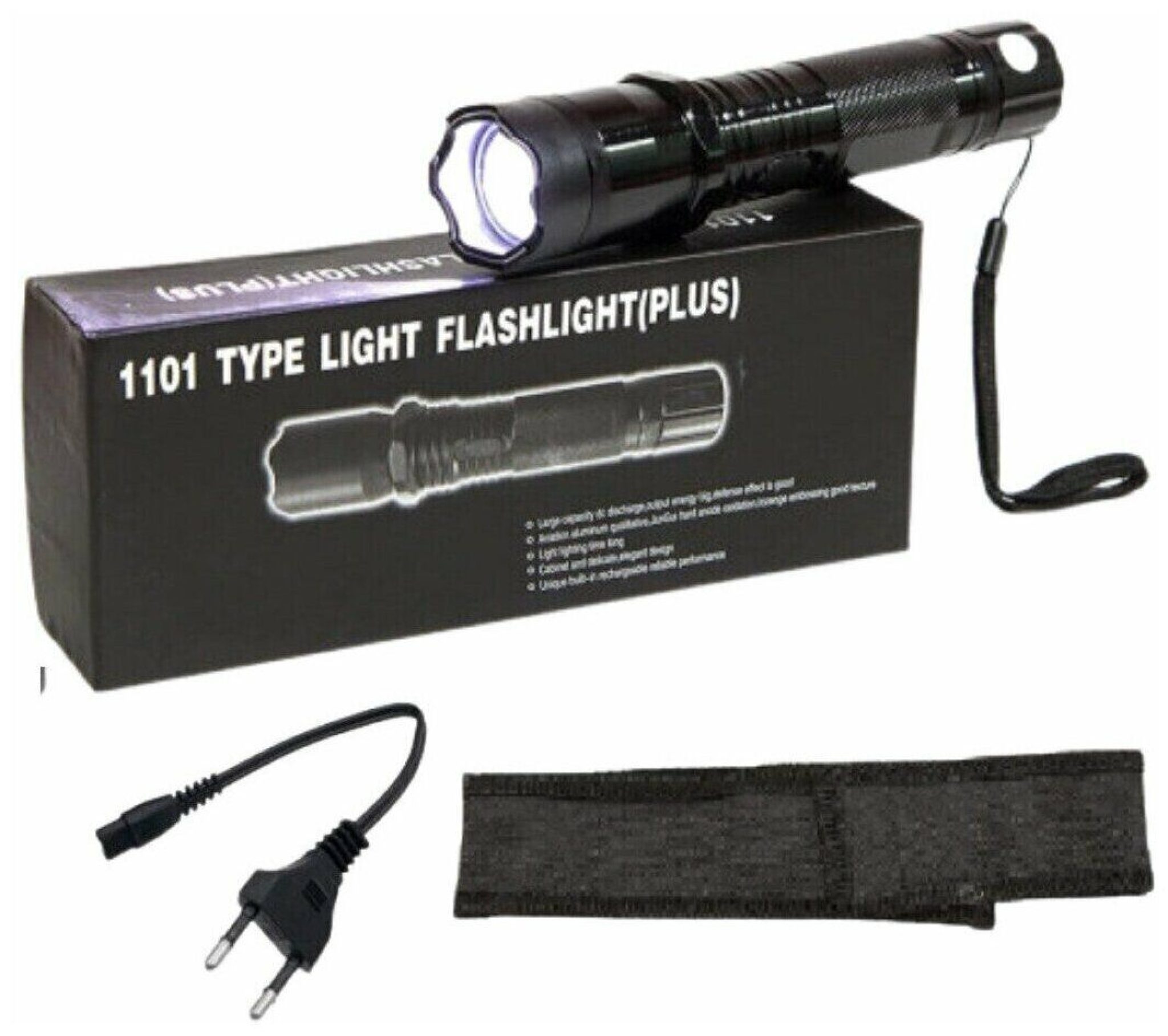 High Powered Flashlight 1101 Police Torch With Stun Gun Taser - Multi ...