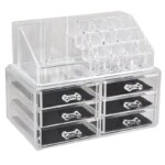 6 Drawer 3 Tier Layers Clear Acrylic Cosmetic Rack Organizer
