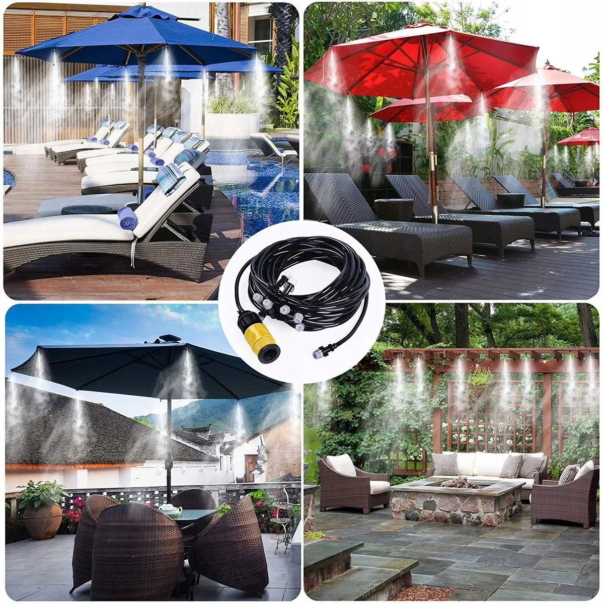 10m Multifunctional DIY Outdoor Patio Water Cooling Mist System - Image 3