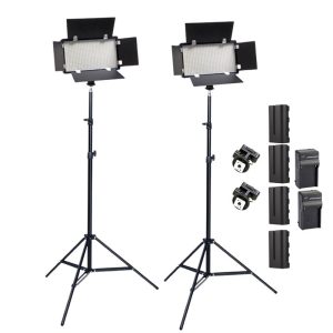 Rechargeable Video/Photo LED Light Kit – U800 + 2Pcs 3200 - 6500K