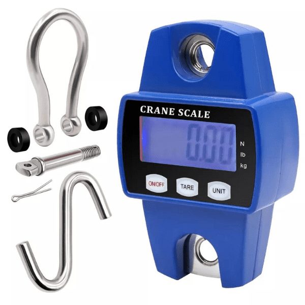 Mini Portable Crane Scale 300kg - 600lb LCD Digital Electronic Hook Hanging Scale Blue