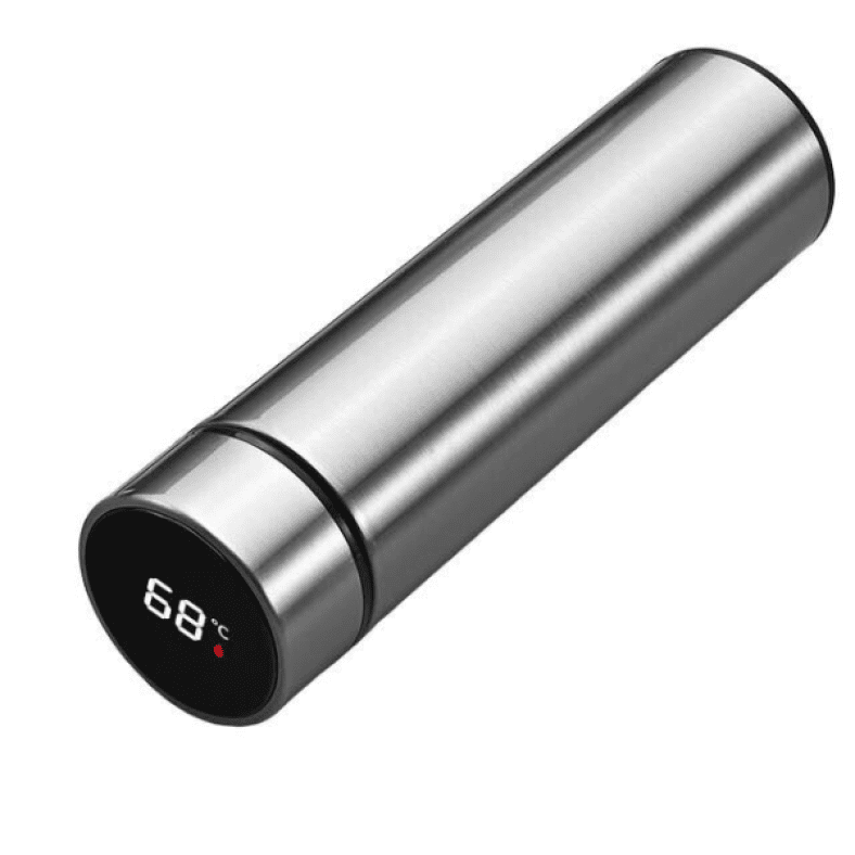 500ml Stainless Steel Smart Thermos Flask Silver
