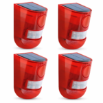 Solar Alarm Lamp Outdoor PIR Motion Sensor 4 Piece