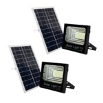 200W LED Solar Flood Light with Remote Pack of 2