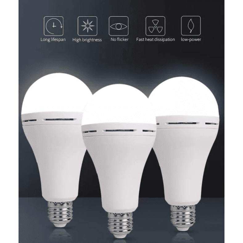 15w E27 Rechargeable Emergency LED bulb Pack Of 5