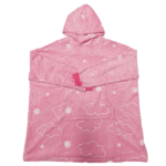 Oversized Plush Blanket Hoodies For Kids Pink