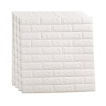 Self Adhesive PE Foam Wall Panel White - Pack Of 4