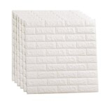 Self Adhesive PE Foam Wall Panel White - Pack Of 6