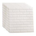 Self Adhesive PE Foam Wall Panel White - Pack Of 8