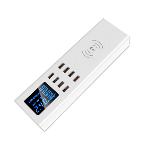 8 Port USB And Wireless Power Bank With LCD Display YC-CDA23W