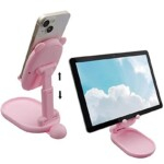 Foldable Desktop Adjustable Phone Holder With Mirror AB-ZJ09