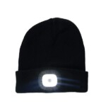LED Head Light Beanie Black
