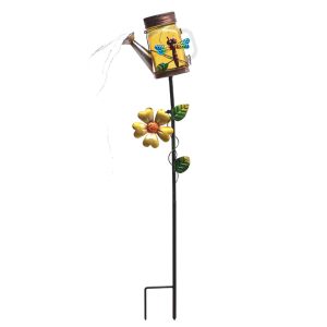 Solar Watering Can Garden Lawn Decorative Lights Dragonfly