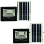 200W JT Clear LED Solar Flood Light Pack of 2