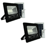 50W JT Clear LED Solar Flood Light Pack of 2