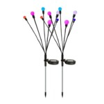 Solar Powered Starburst Swing Outdoor RGB Bulb Garden Light FA-LC38C-6