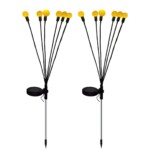 Solar Powered Starburst Swing Outdoor Warm White Bulb Garden Light FA-LC38H-6