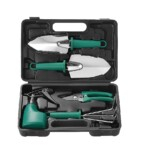 XF0903 Ergonomic Handle Garden Tool Set Green 5Piece