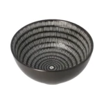 Black Round Ceramic Dessert Deep Bowl 13cm