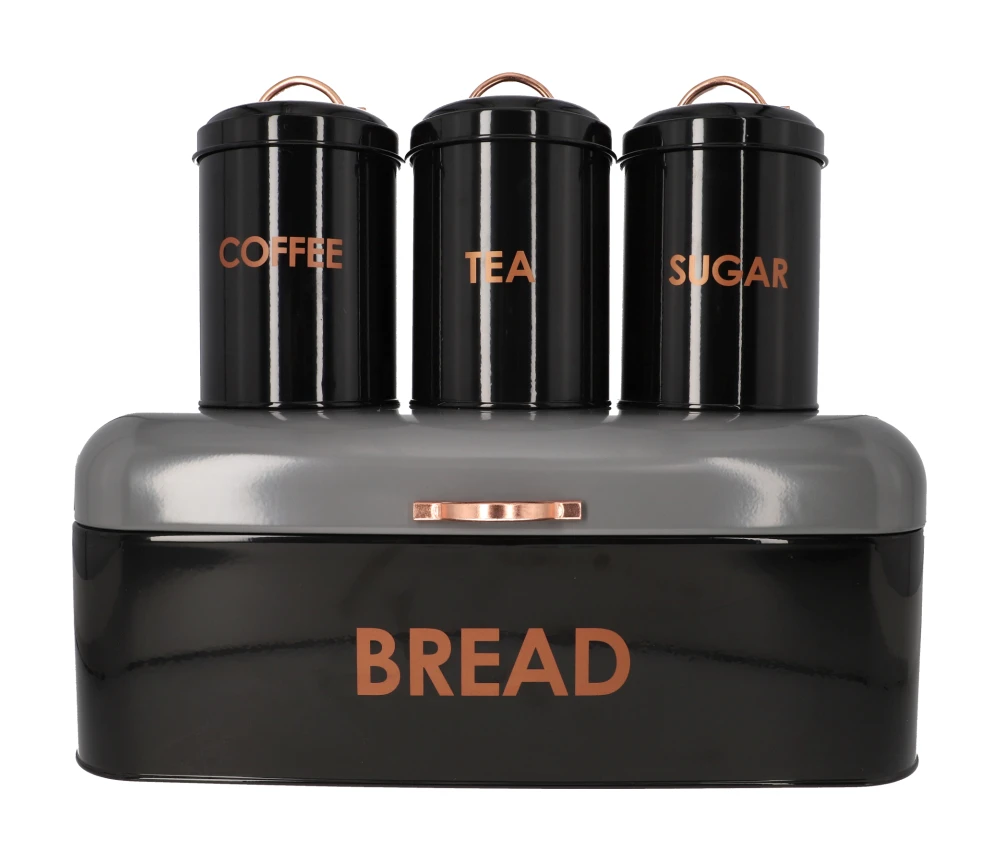 Two-Tone Bread Bin With 3 Canisters