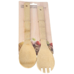 2Pcs Bamboo Utensil Set