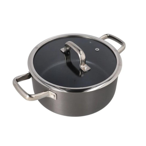 Stainless Steel Casserole Pot With Handles 22cm