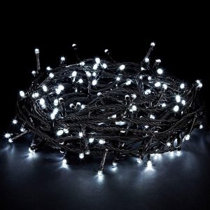 White Fairy String Light Inter-Connecting Black Cable 20M ZYF-79L