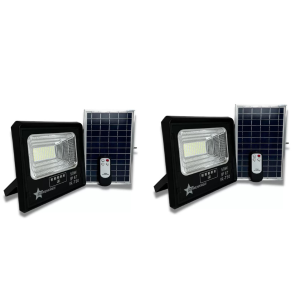 IK-50W IP67 Solar Rechargeable Flood Light Pack of 2