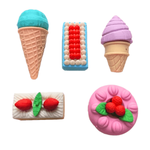 Cartoon Character Erasers Mini Desserts