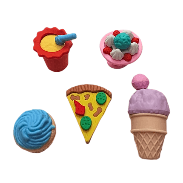 Cartoon Character Erasers Sweet Time