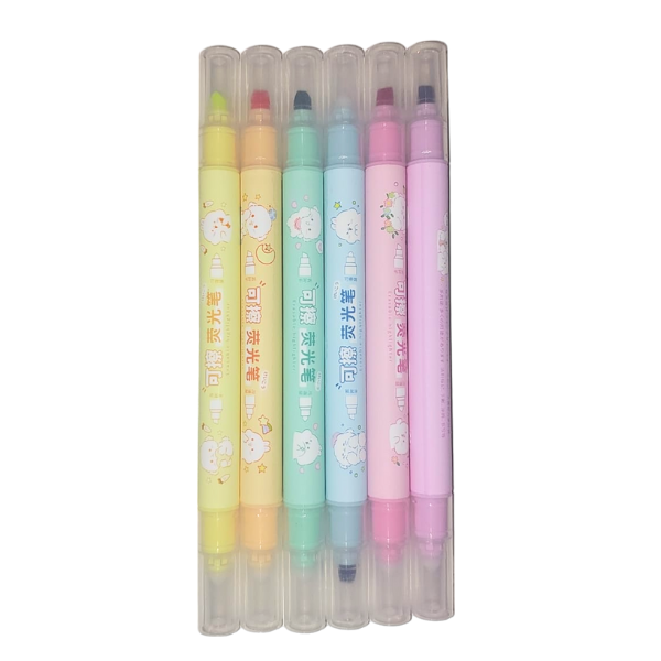 Adorable Colorful Highlighters Pack of 6