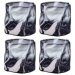 Twisted Whiskey Glasses 280ml Pack of 4 Charcoal Black