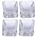 Twisted Whiskey Glasses 280ml Pack of 4 Clear