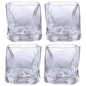 Twisted Whiskey Glass Creative Bar Glass 280m Clear