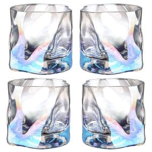 Twisted Whiskey Glass Creative Bar Glass - 280ml - Rainbow Shade