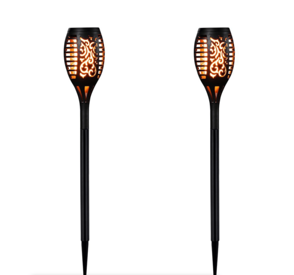 Solar Outdoor Garden Torch Flame Light Pack of 2