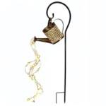 Outdoor Solar Iron Watering Can Garden Light