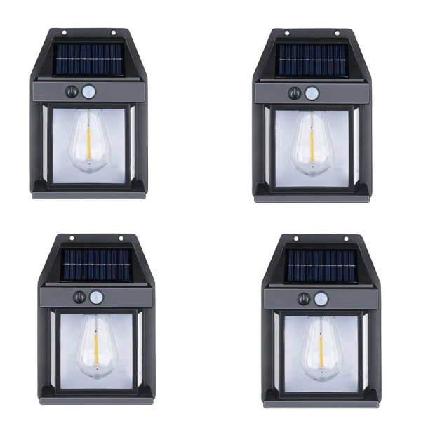 Solar Powered Wall Lamp Pack of 4