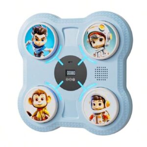 Intelligent Wall Mount Kids Boxing Machine with Music - Blue