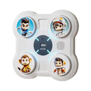 Intelligent Wall Mount Kids Boxing Machine with Music - White