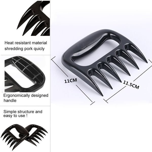 Bear Shape Claws for Meat (Set of 2) - Black