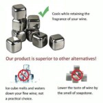 Stainless Steel Chilling Cubes - Set of 8