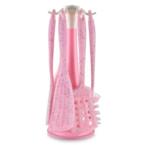 Silicone Heat Resistant Kitchenware Utensils Set 6pcs - Pink