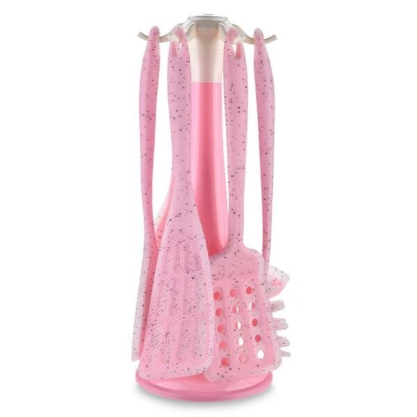 Silicone Heat Resistant Kitchenware Utensils Set 6pcs - Pink