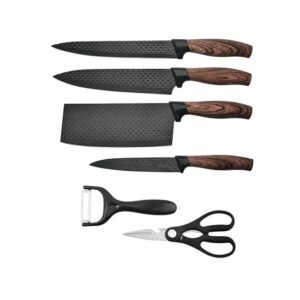 6pcs Knife Set Brown