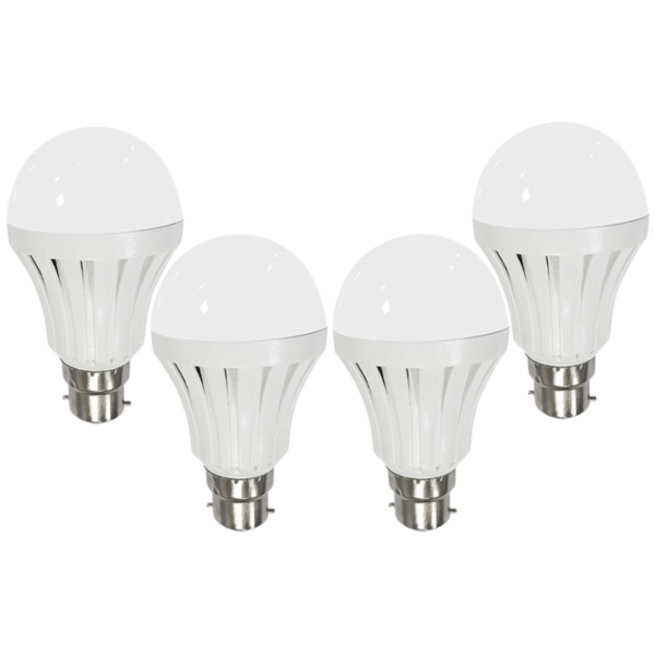 4 x 7W Smart Rechargeable B22 LED Bulbs