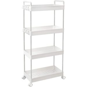 Rolling Storage Cart 4-Tier Bathroom Rack - SD